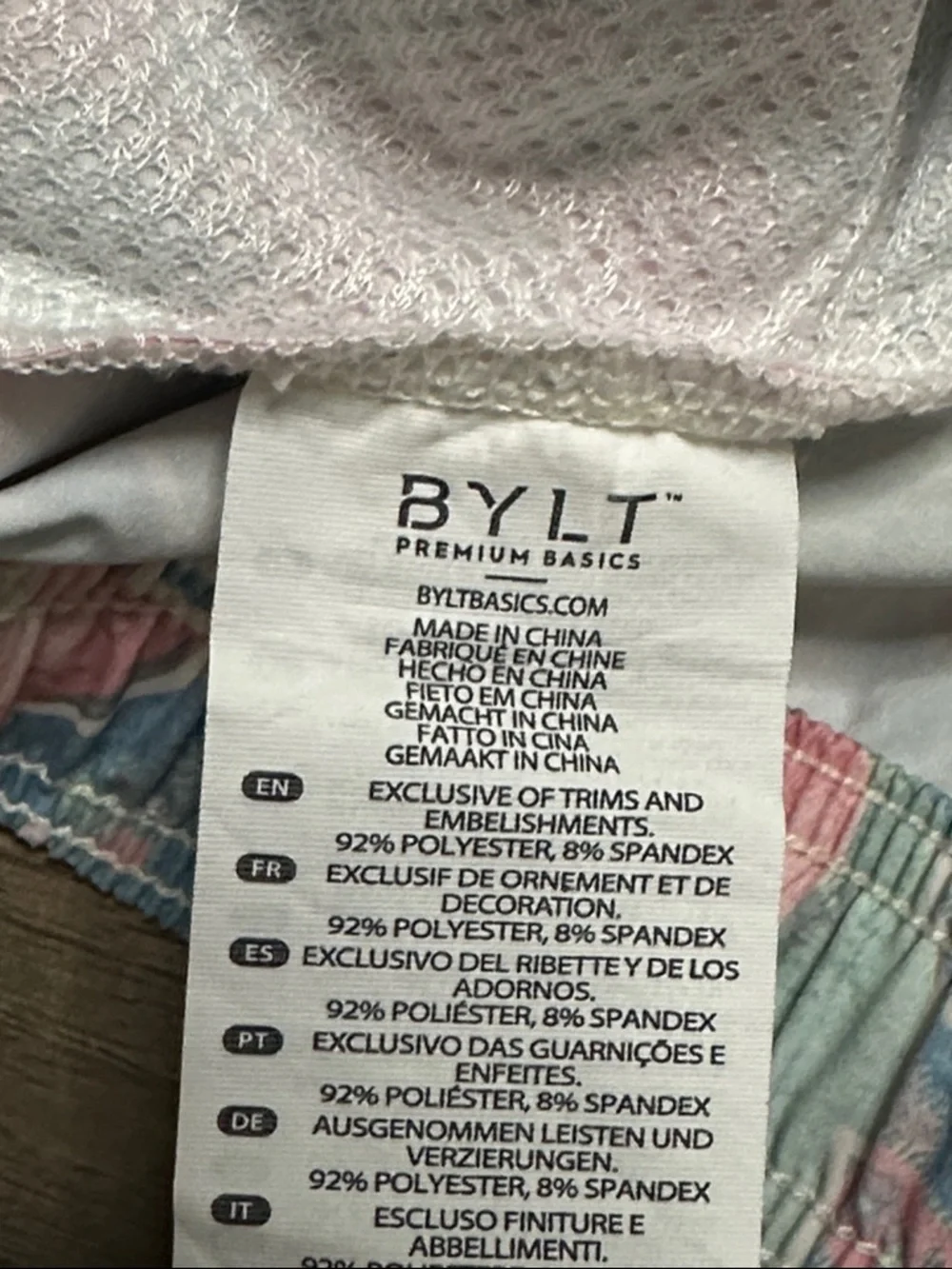 BYLT 5” Baja Swim Training Board Shorts Blue Pink‎ Size XXL